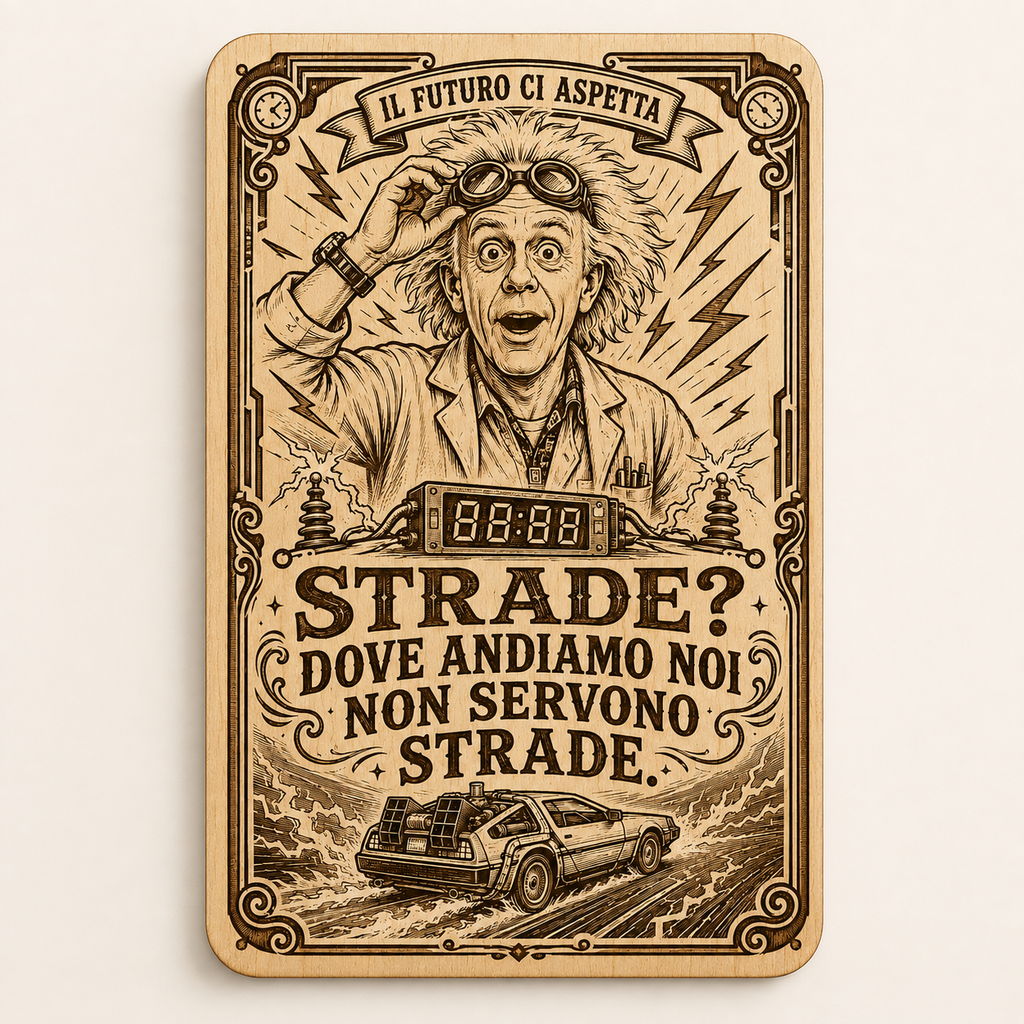 Quadretto inciso Strade dove andiamo noi non servono strade - immagine principale