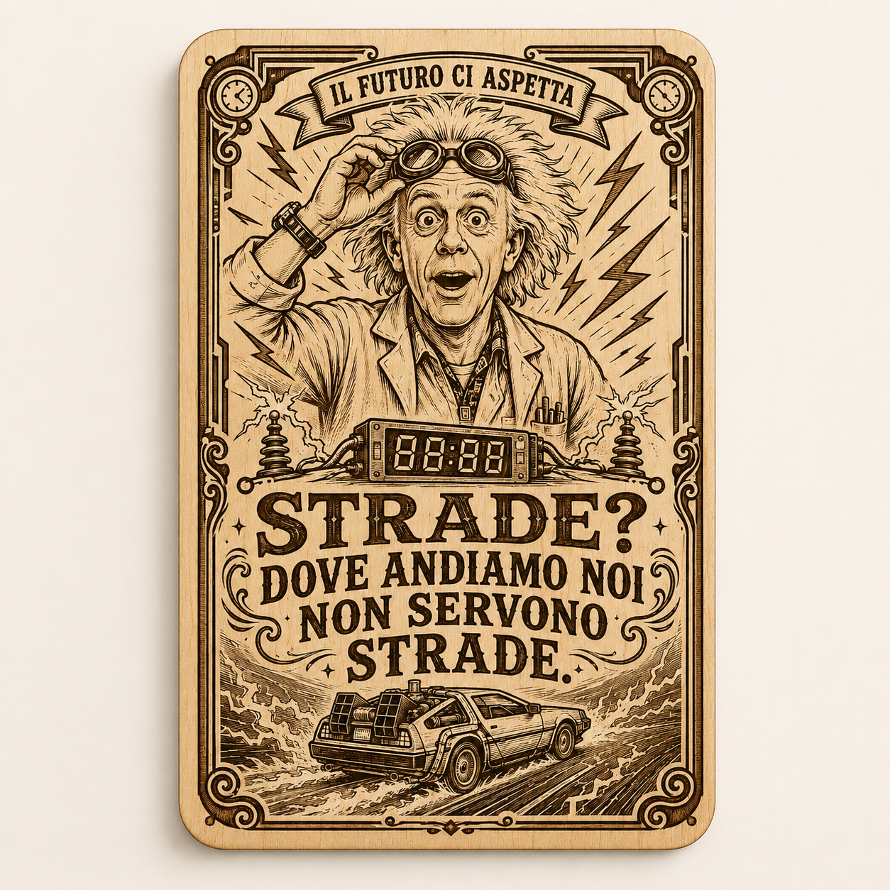 Quadretto inciso Strade dove andiamo noi non servono strade - immagine principale