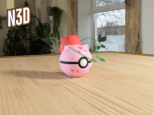 0001 - Bulbasaur - Rose · N3D originale 1