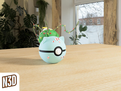 0001 - Bulbasaur - Christmas · N3D originale 1