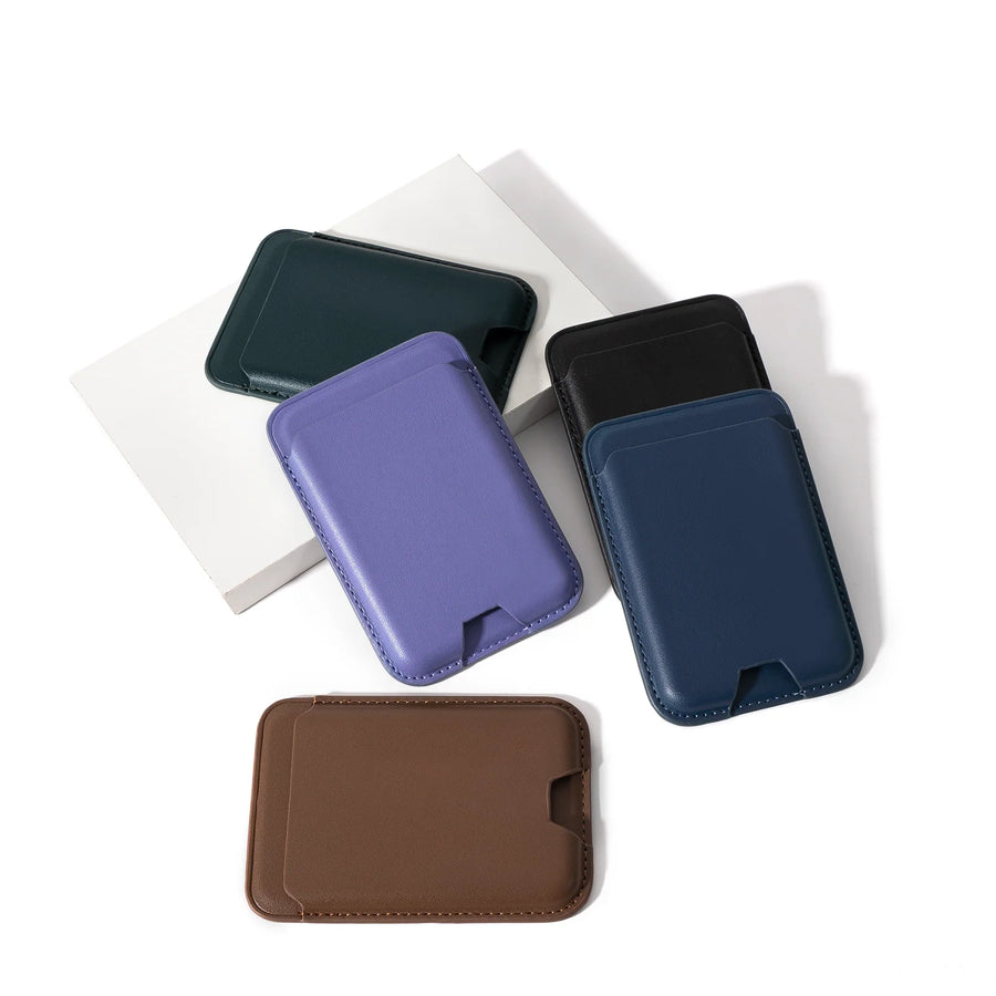 Portacarte magnetico per cellulare in pelle sintetica PU