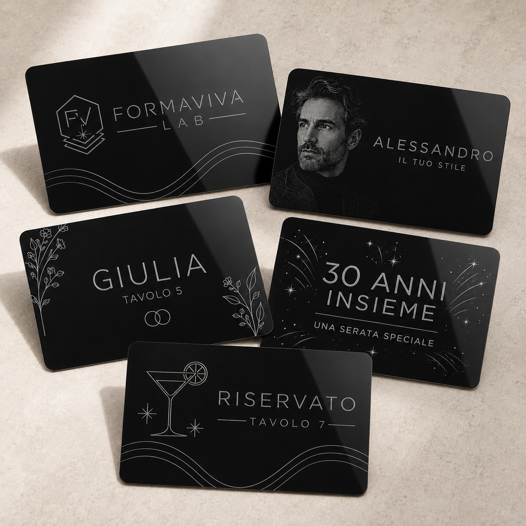 Card in alluminio personalizzata