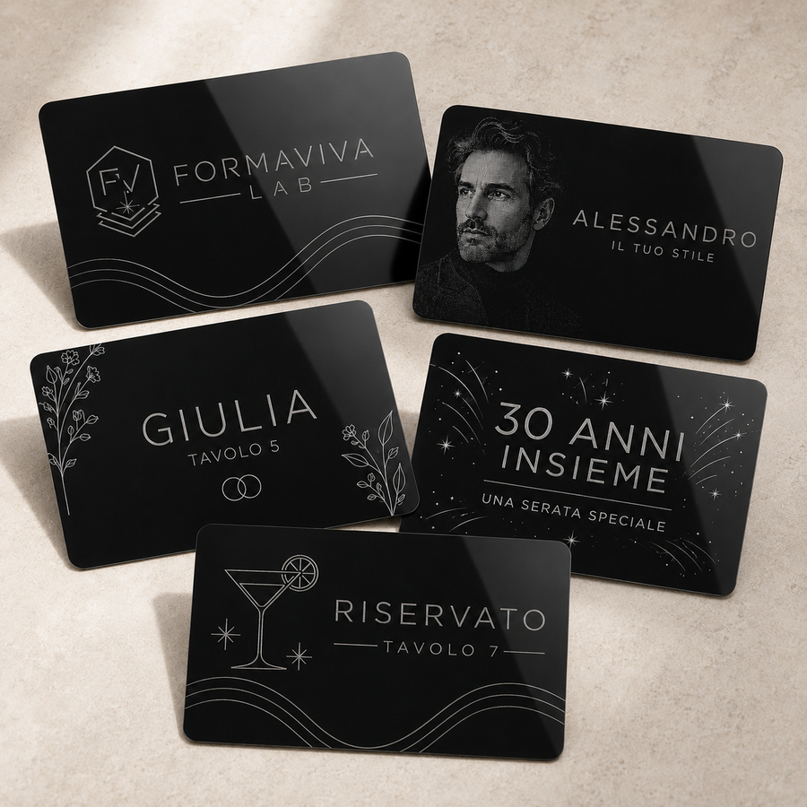 Card in alluminio personalizzata