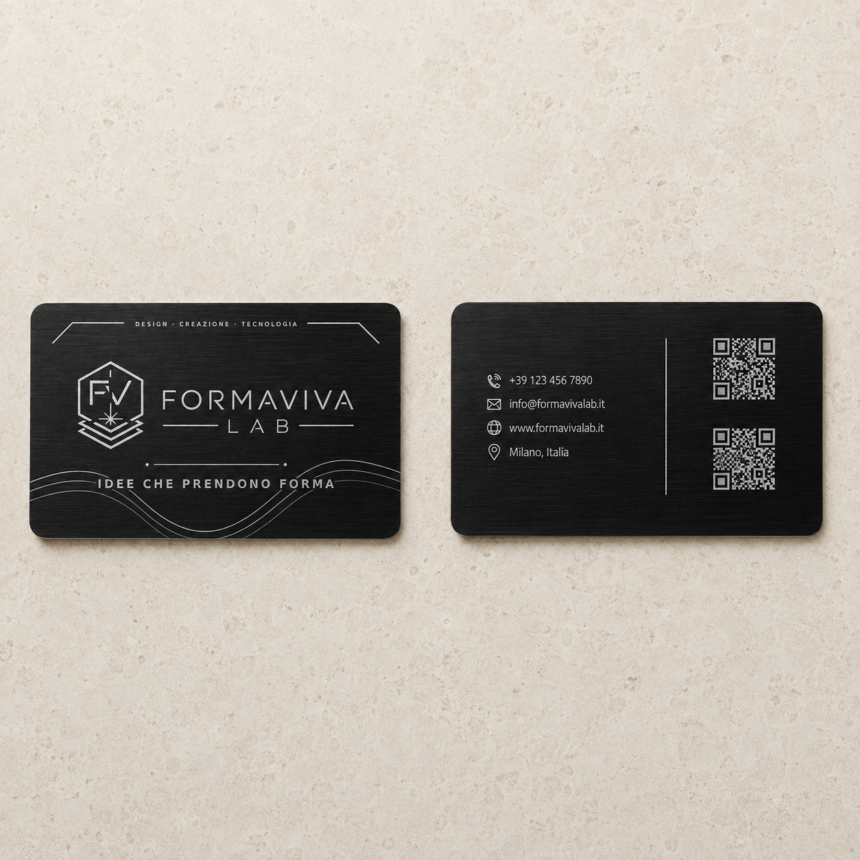 Card in alluminio personalizzata