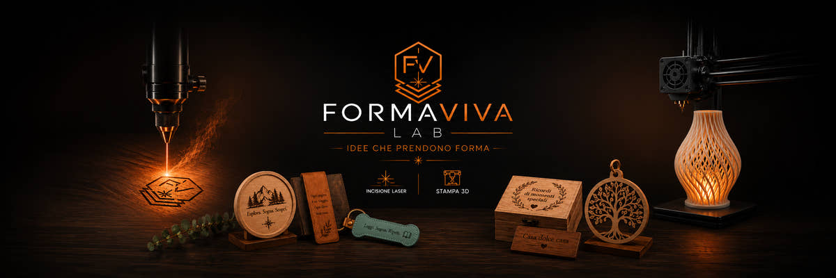 FormaViva Lab: incisione laser e stampa 3D con creazioni personalizzate