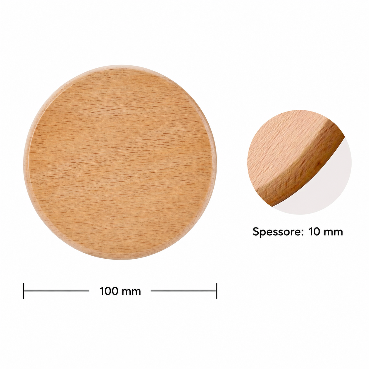 Sottobicchieri in legno di faggio