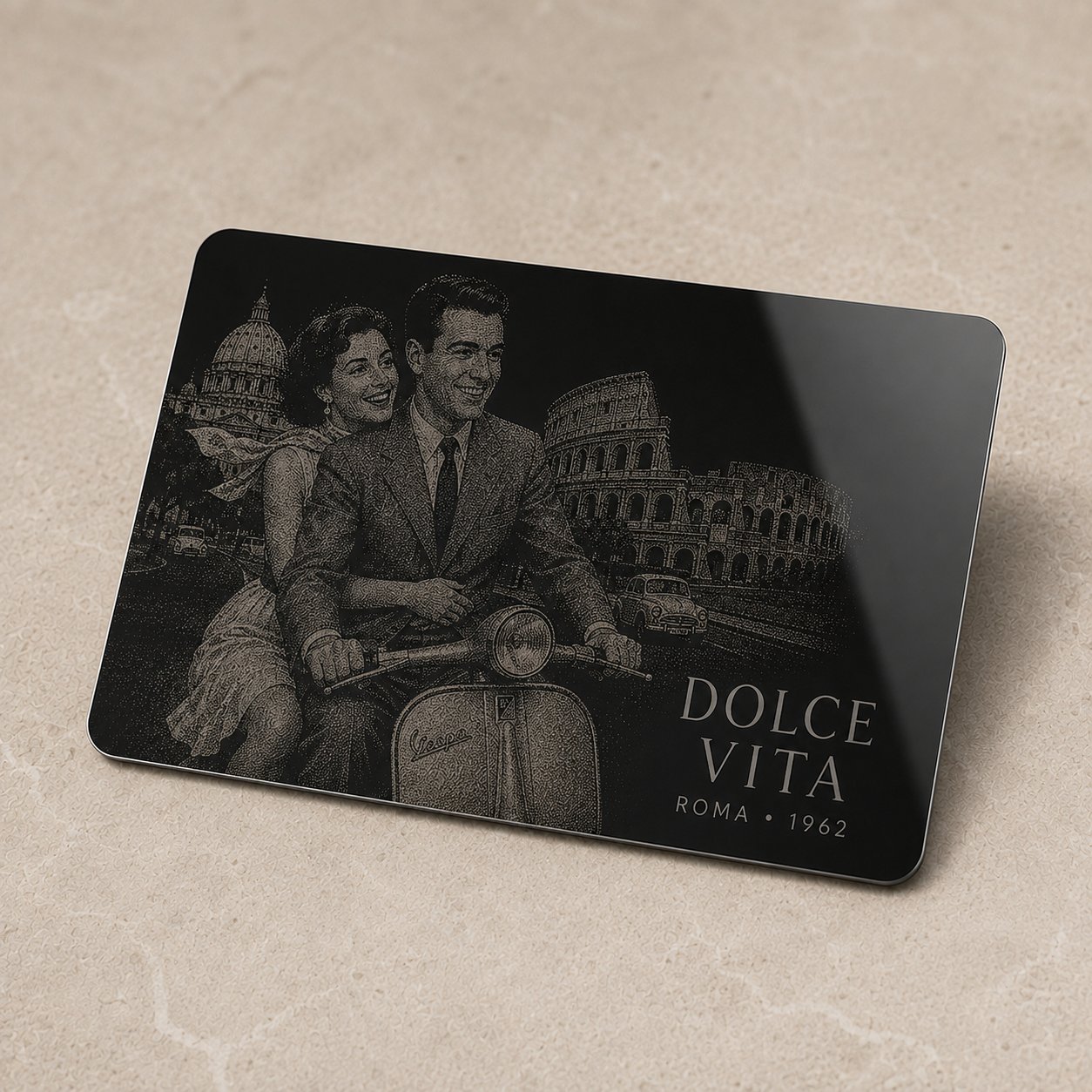 Card in alluminio personalizzata