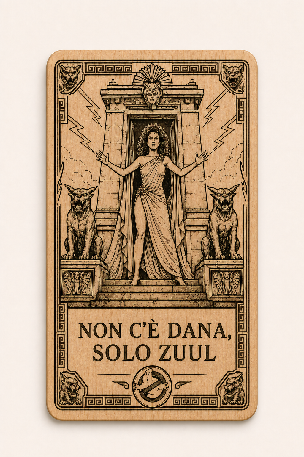 Quadro in legno Ghostbusters – Non c’è Dana, solo Zuul – immagine frontale